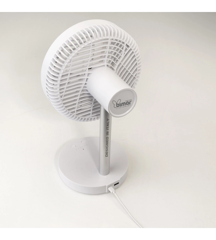 Ventilatore da tavolo con batteria ricaricabile e wifi - bimar vd200