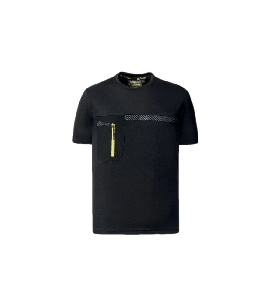 T-shirt da lavoro cristal black carbon u-power - taglia xl