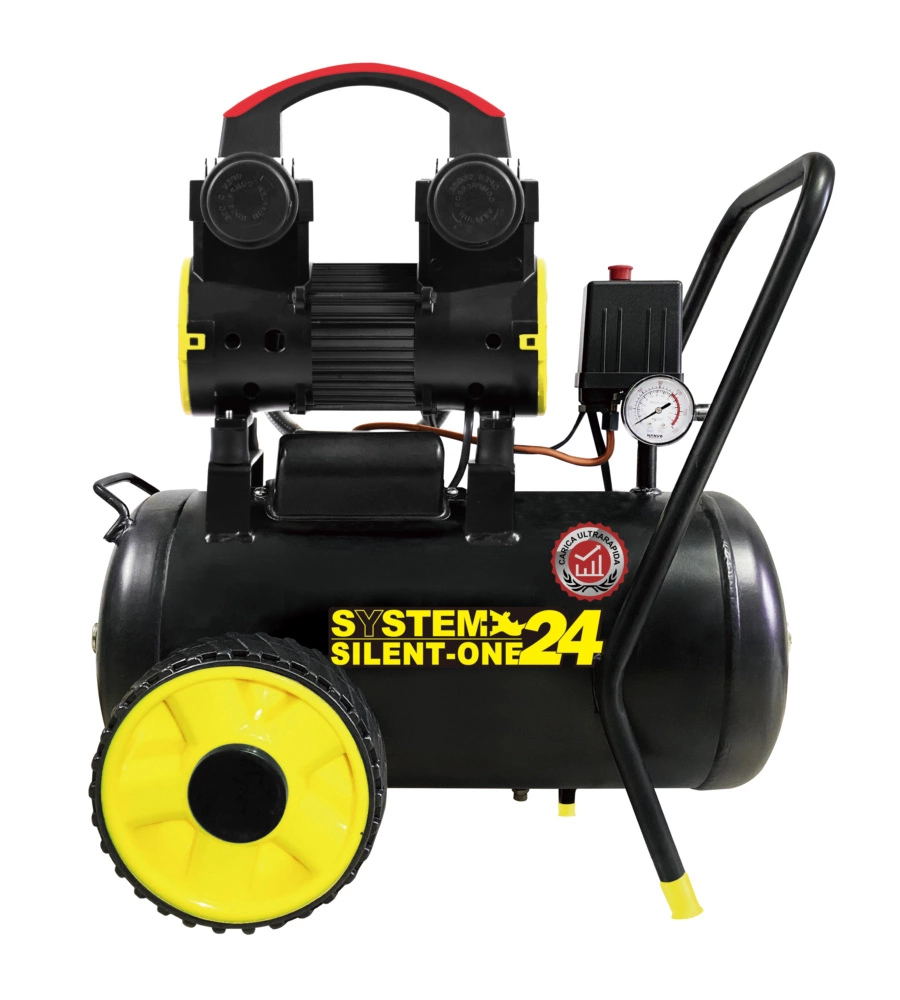 Compressore aria silenziato system+ 24l 1,5hp - cod. sy080