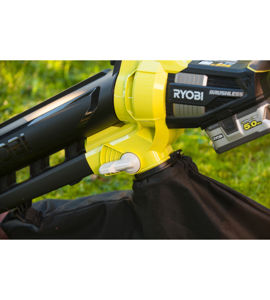 Soffiatore aspiratore a batteria con motore brushless obv18, solo corpo macchina - ryobi