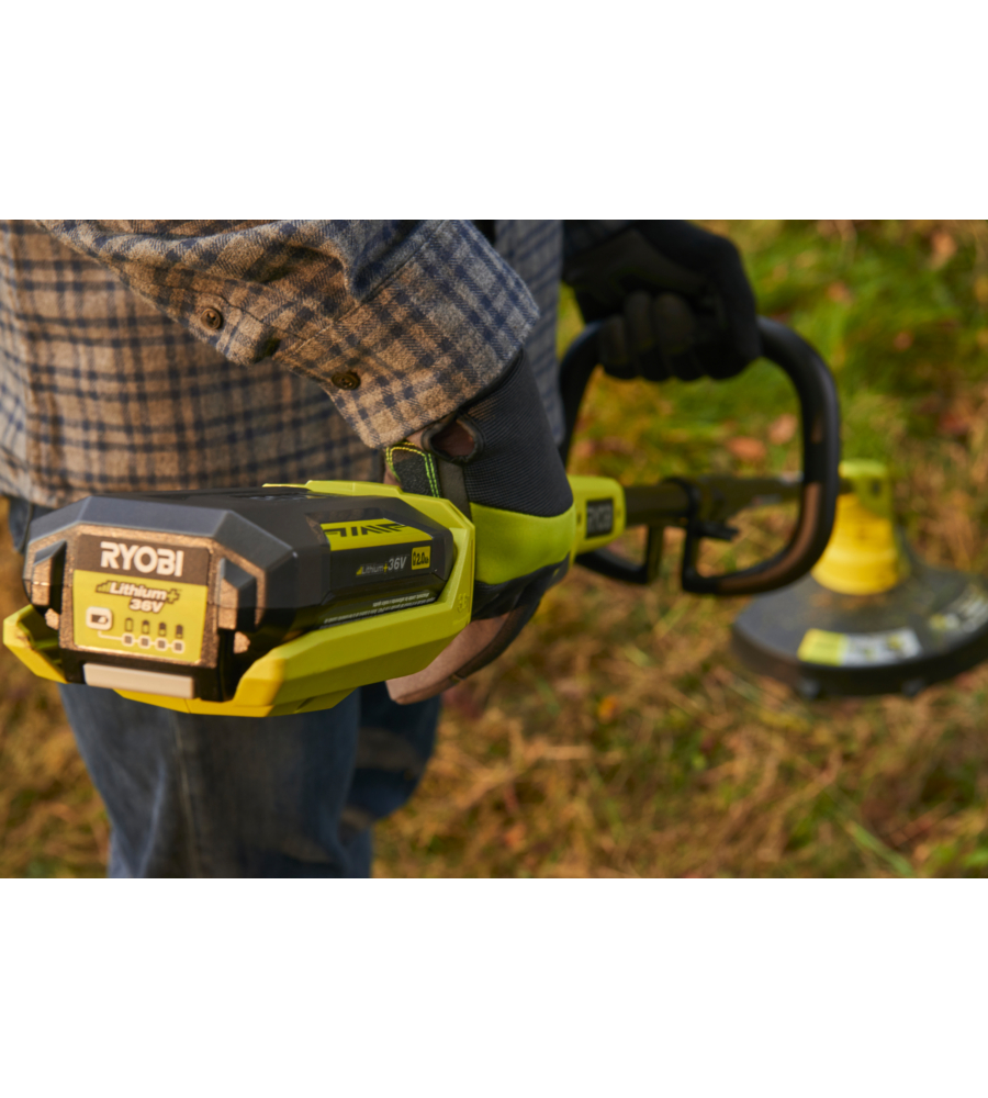 Decespugliatore a batteria ryobi "ry36lt33a-0" solo corpo macchina batteria non inclusa, taglio 28-33 cm 36v