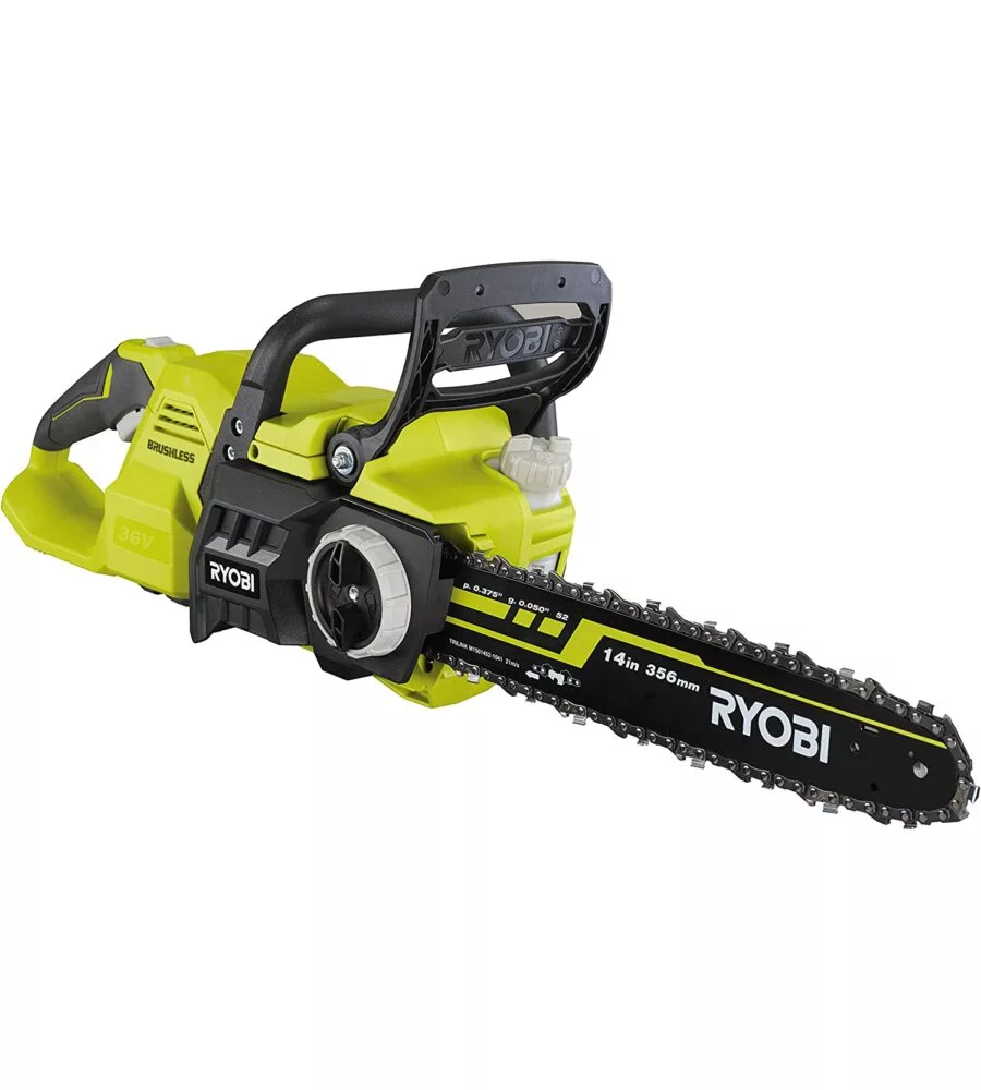 Motosega a batteria ryobi "ry36csx35a-0" barra oregon 35 cm 36v, solo corpo macchina