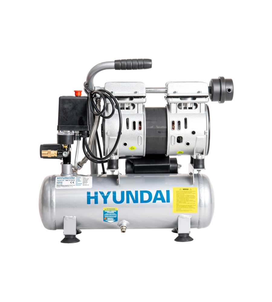 Compressore aria portatile silenziato hyundai 6l 1hp - cod. 65712