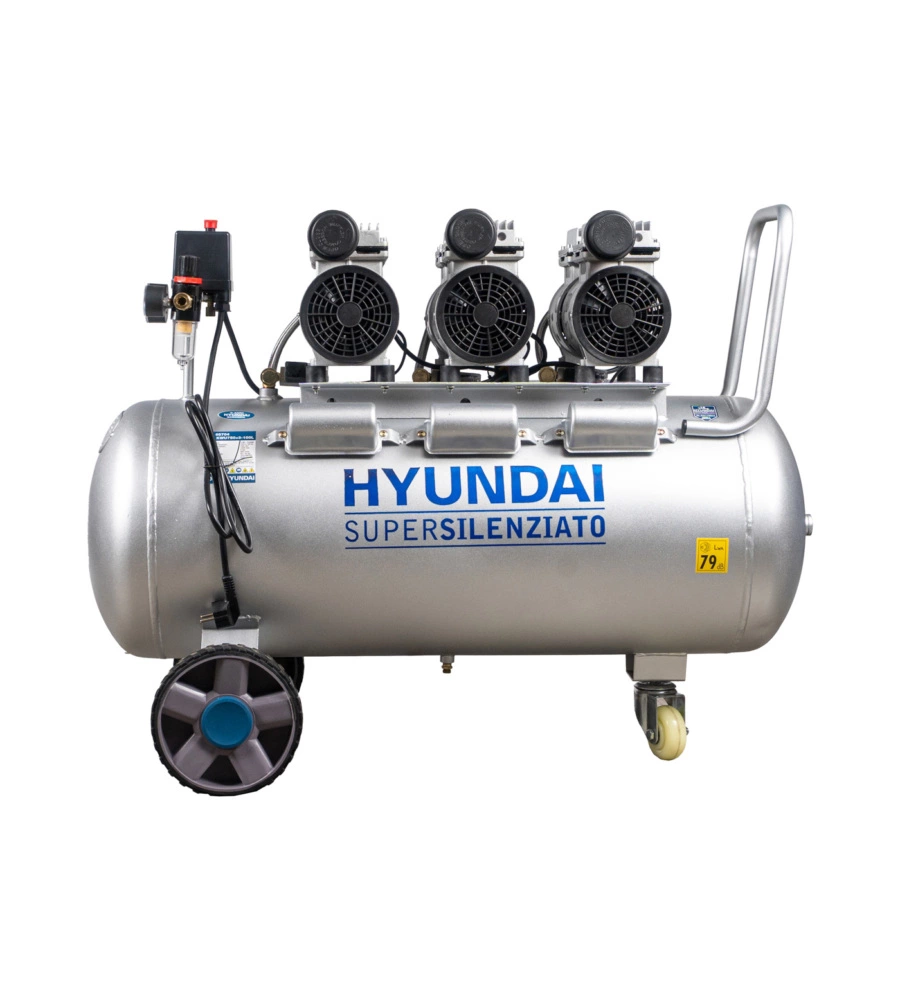 Compressore aria silenziato hyundai 100l 3hp - cod. 65704