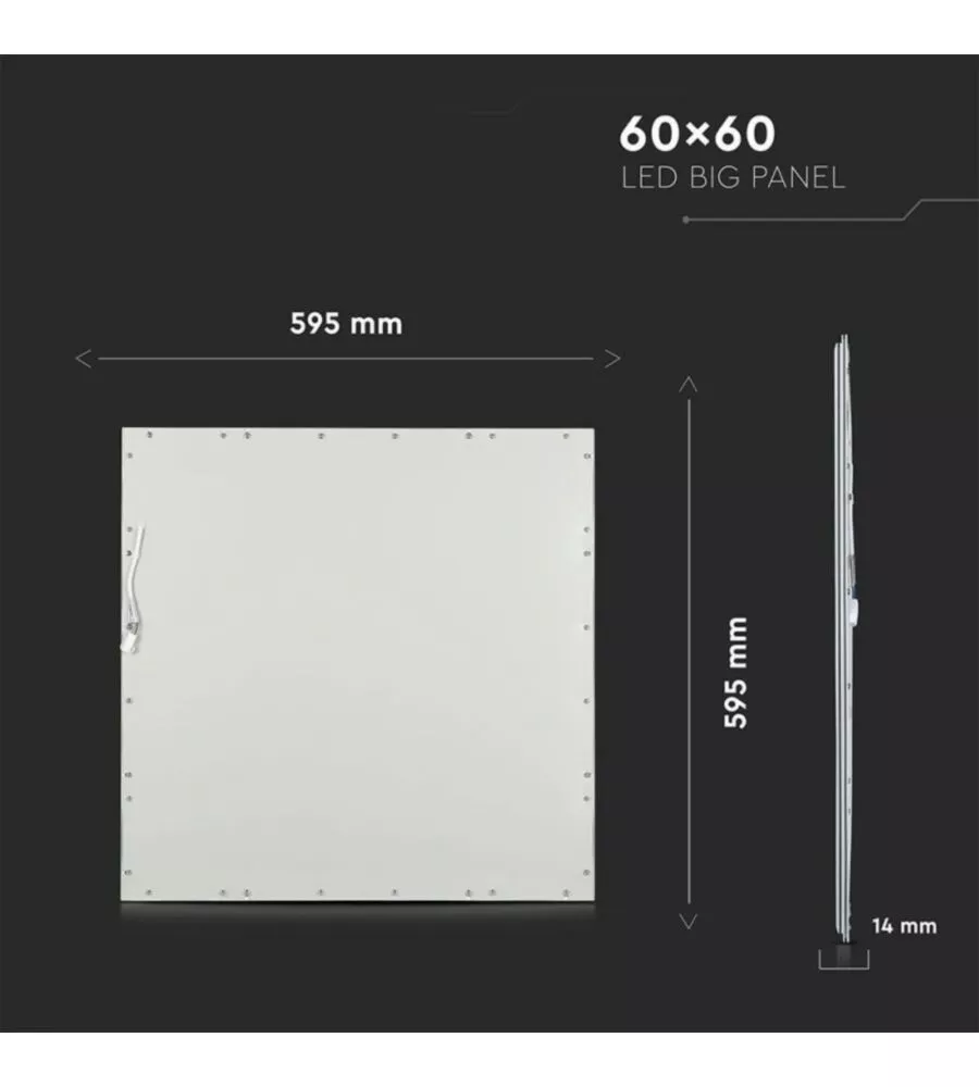 Pannello led 60x60 cm 45w 3000k, 3600lm