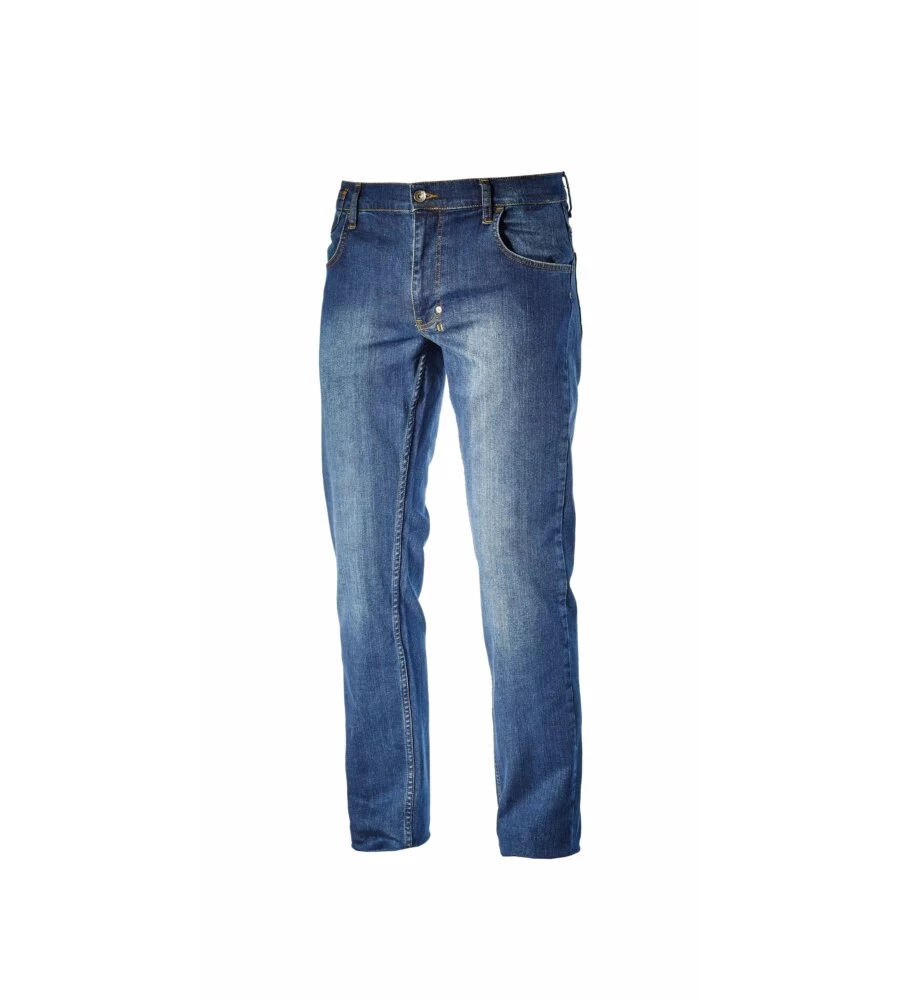 Diadora pantalone jeans da lavoro stone blu, tg m