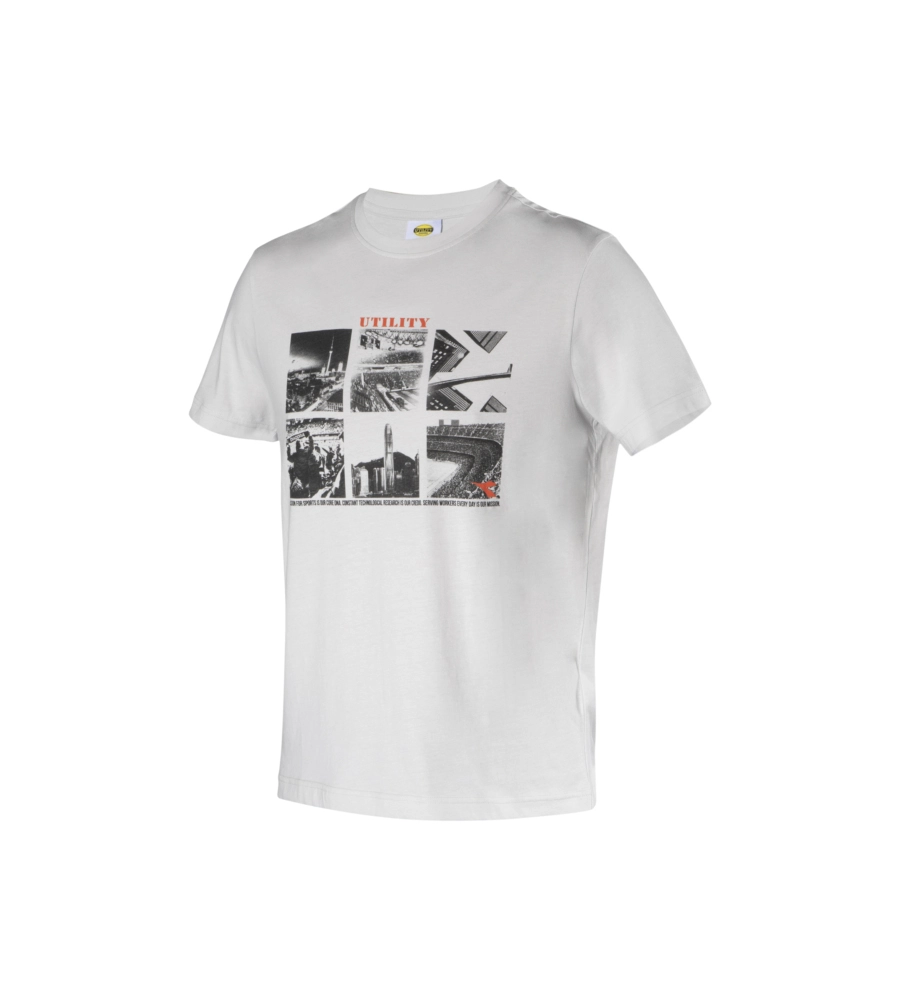 Diadora t-shirt-da lavoro manica corta organic bianco, tg l