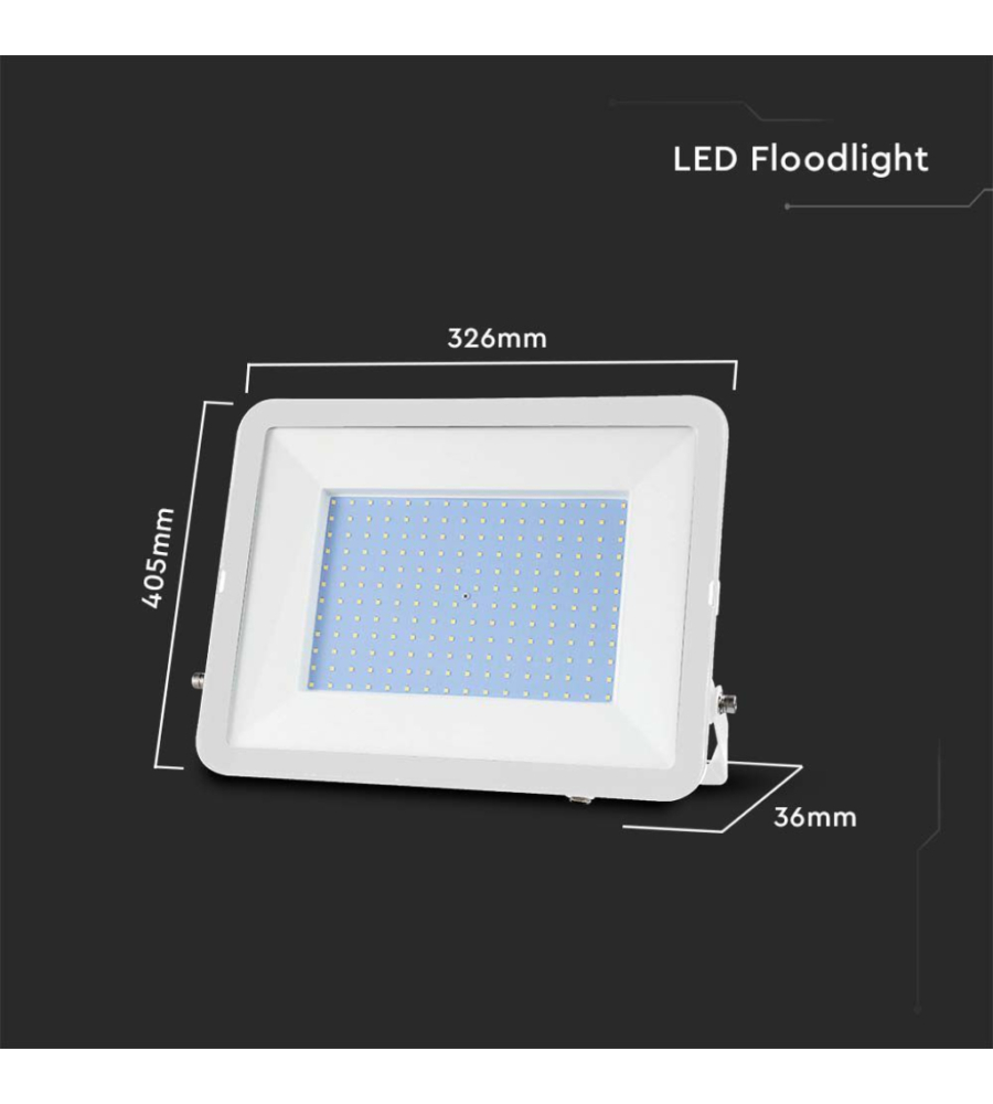 Faro led bianco 4000k 200w, 16000lm