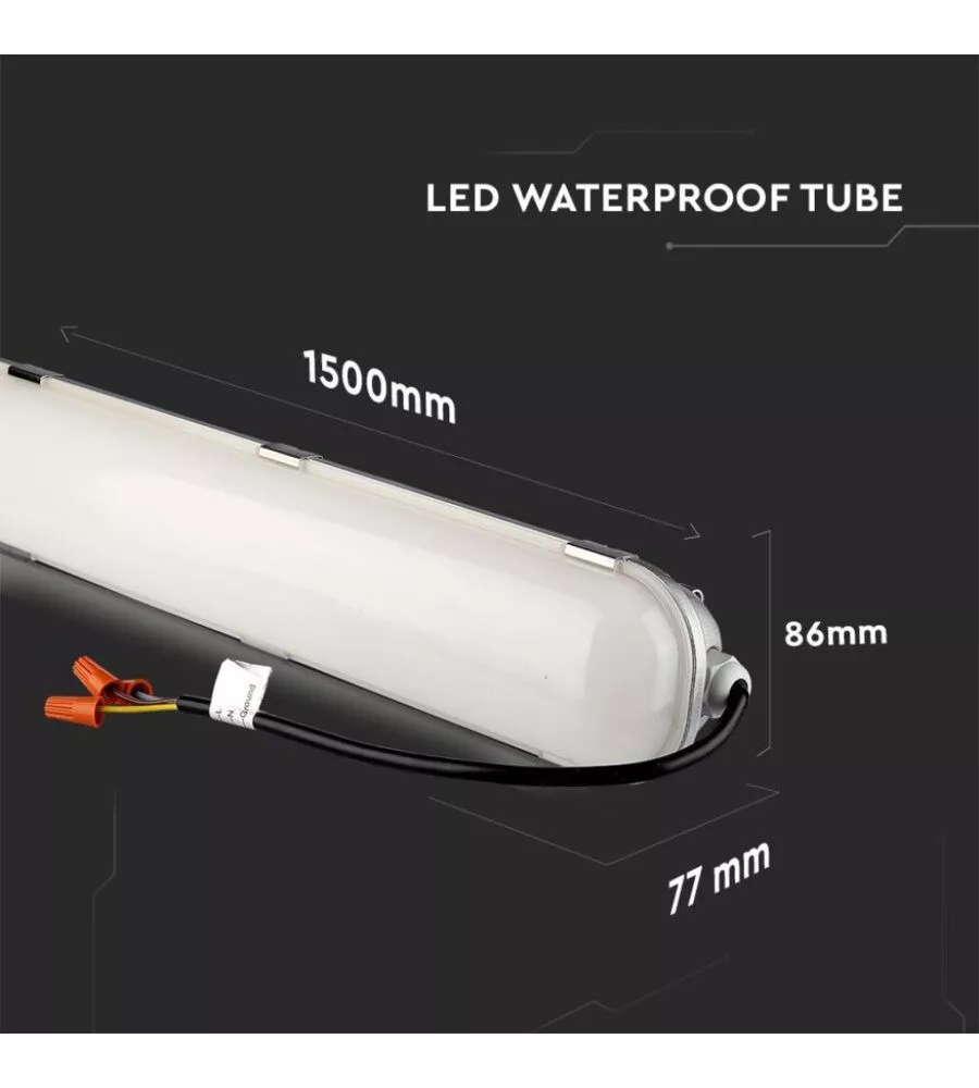 Plafoniera led impermeabile  70w 1,5m 4500k