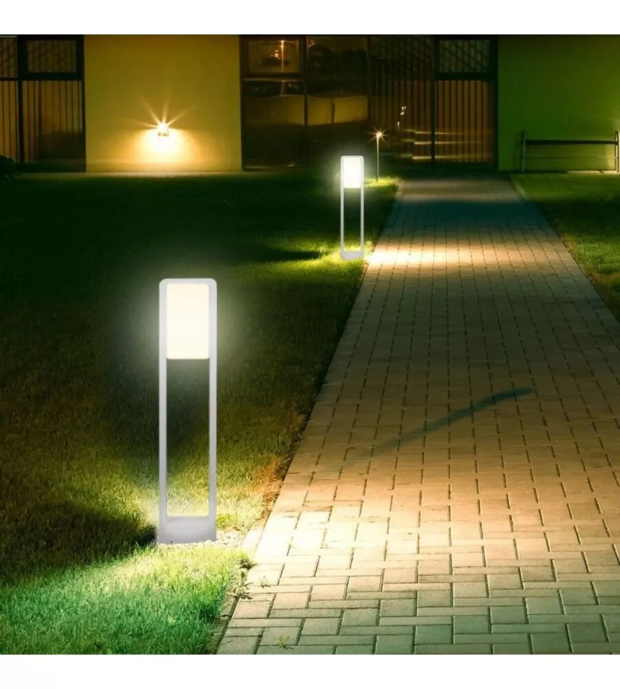 Paletto led per esterno bianco 3000k, 10w