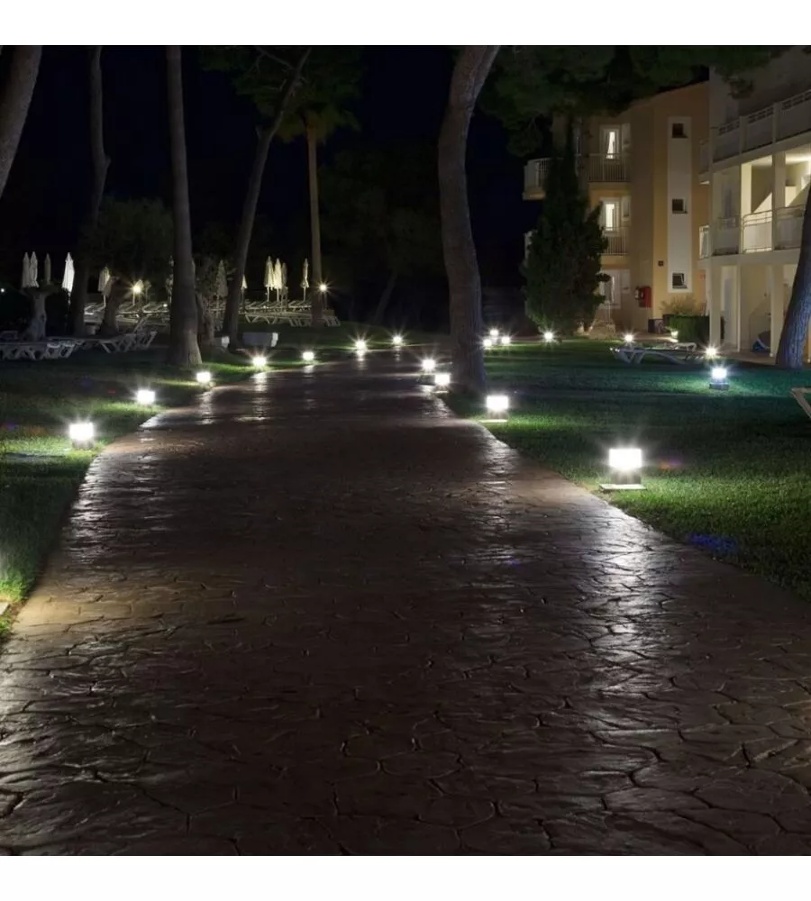 Lampada led da giardino bianco h25 cm 4000k, 10w