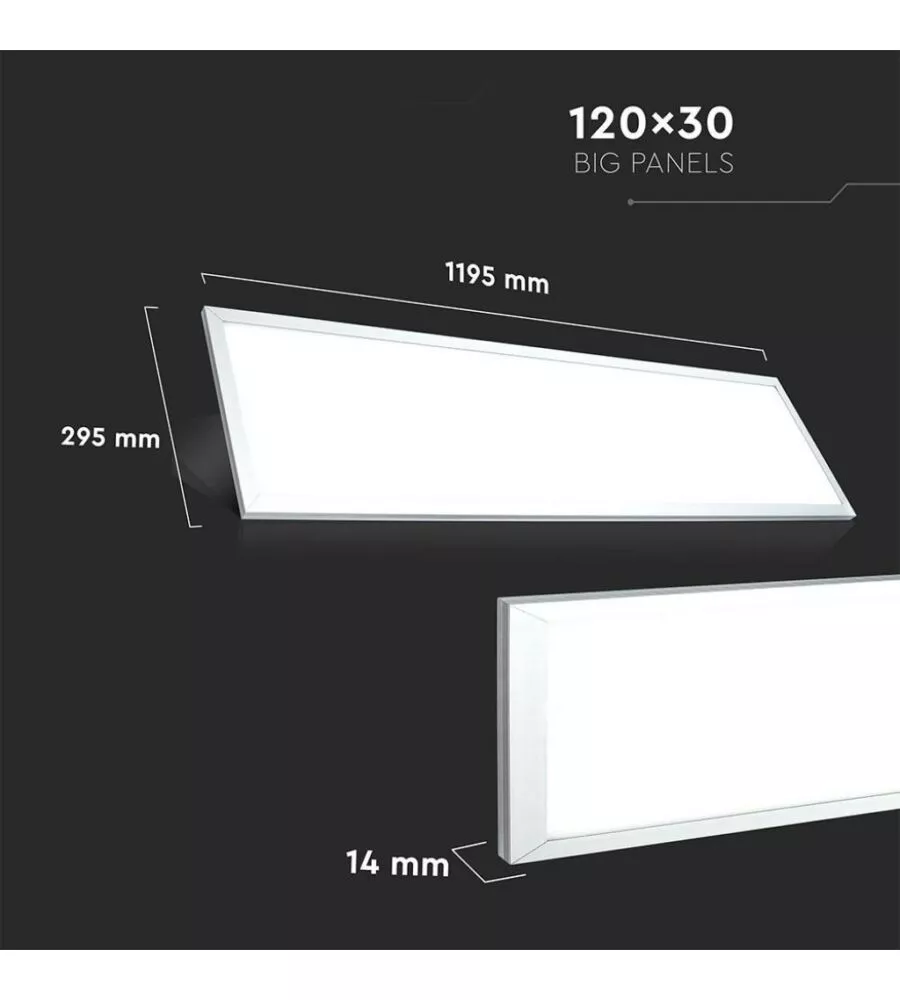 Pannello led 120x30 cm 3000k, 45w