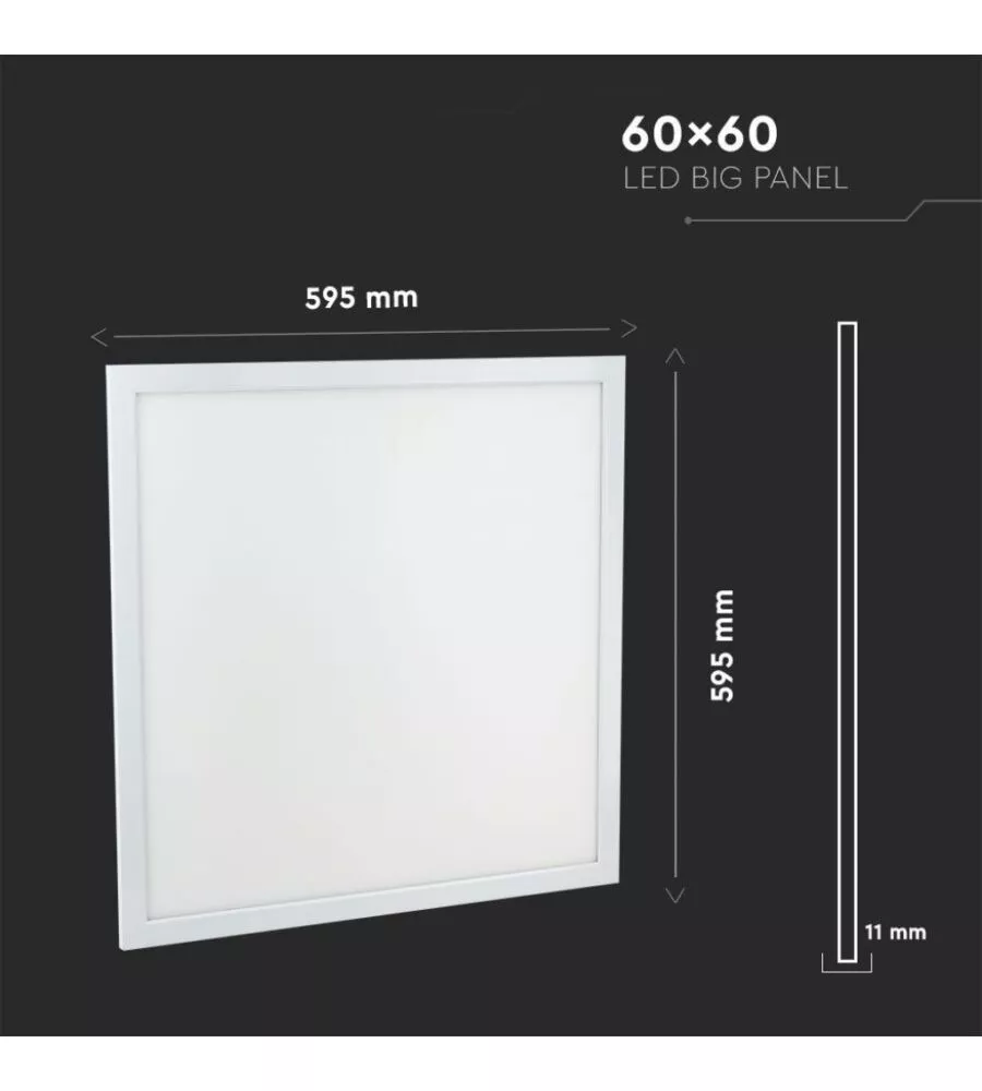 Pannello led 60x60 cm 6400k, 40w