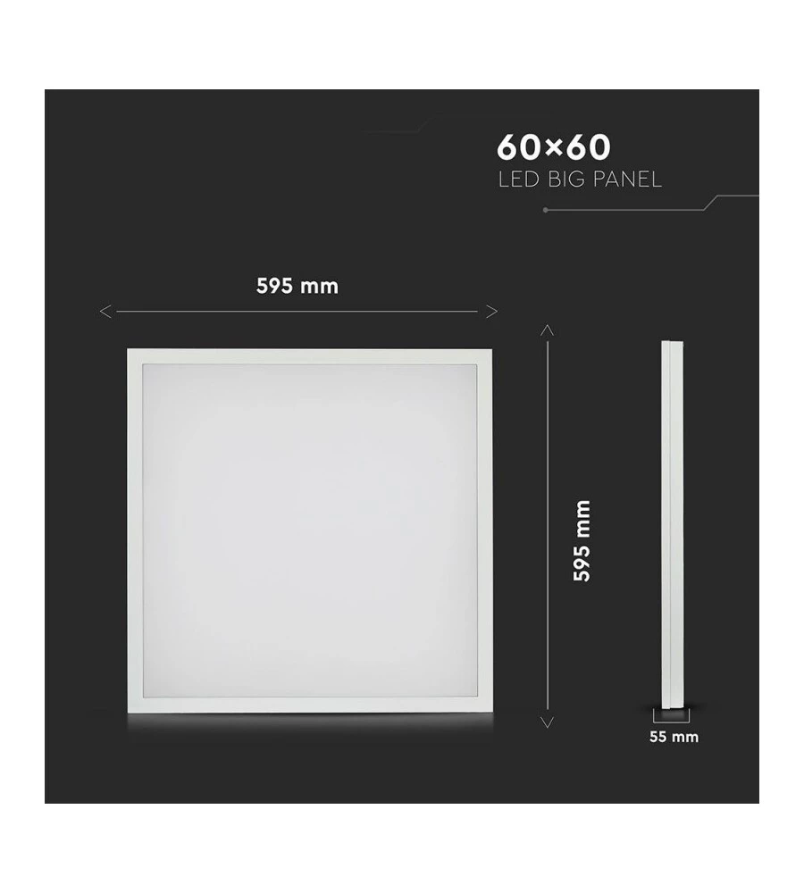 Pannello led 60x60 cm 4000k, 25w