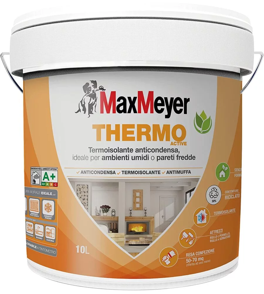 Pittura termoisolante "thermo active a+" bianco 10 litri - max meyer