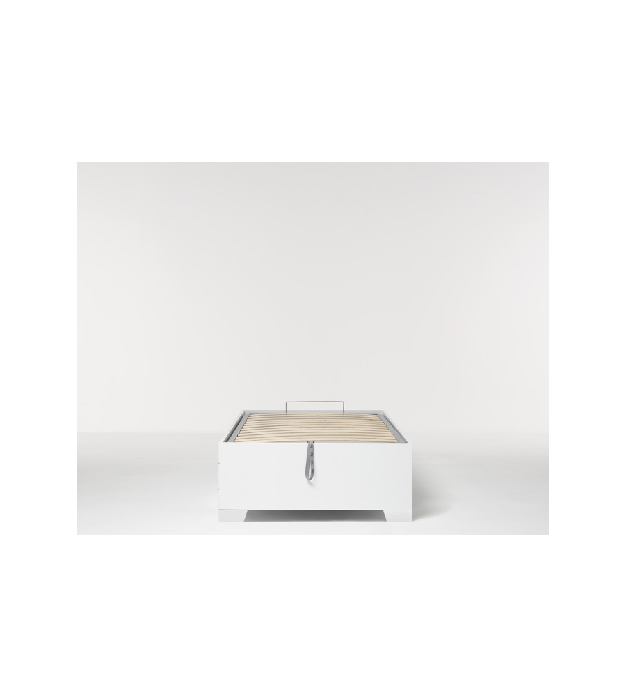 Letto Singolo bed Box Bianco Con Rete, Contenitore E Piedini 90x190 Cm in  vendita online