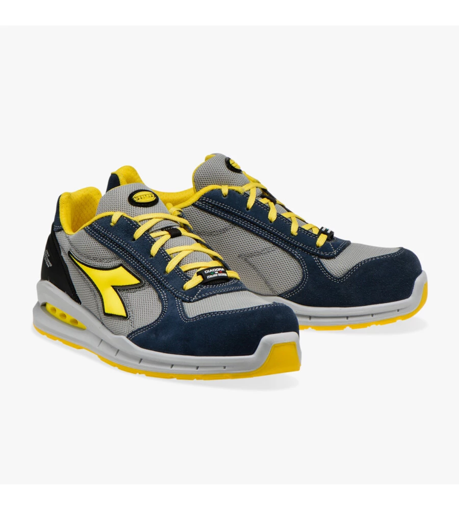 Diadora scarpa da lavoro antinfortunistica run net airbox low s1p src, blu tg.40