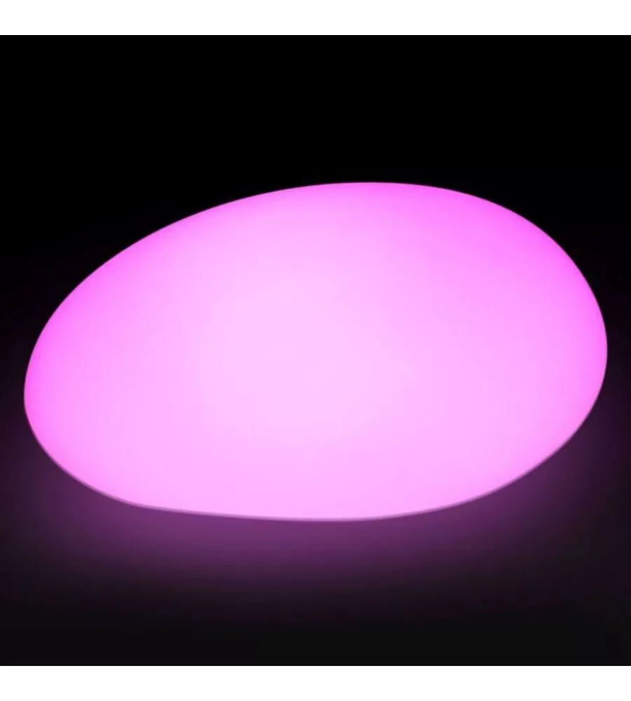 Sasso luminoso decorativo per esterno led rgb, 1w