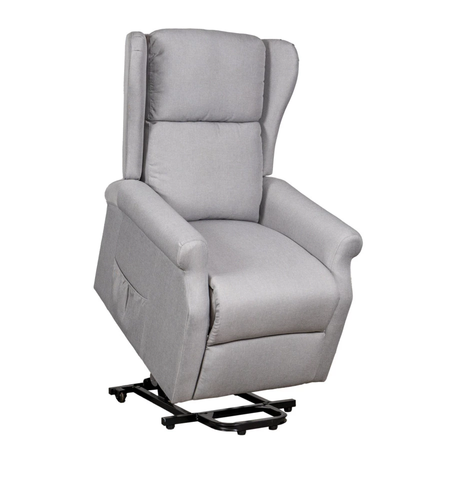 Poltrona con recliner elettrico bellahome "berg" tessuto grigio, 72,5x94x109 cm