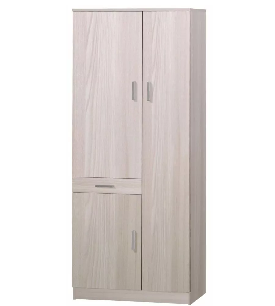 Armadio multiuso olmo chiaro 3 ante, 77x34x183 cm