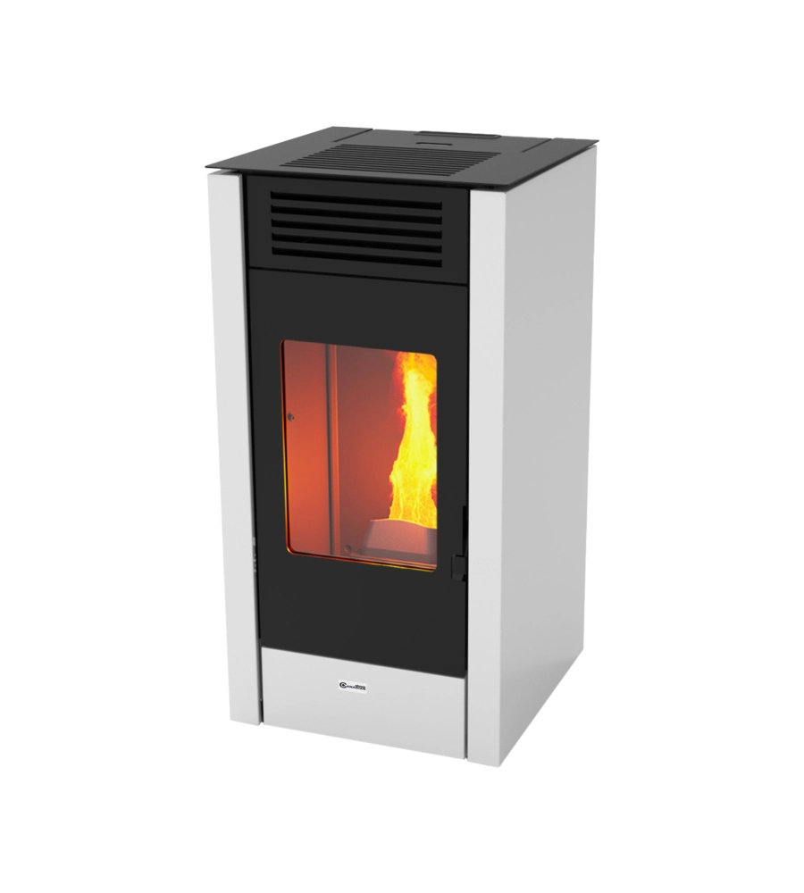 Stufa a pellet canadian stove "nevada 12" bianco 10,6 kw