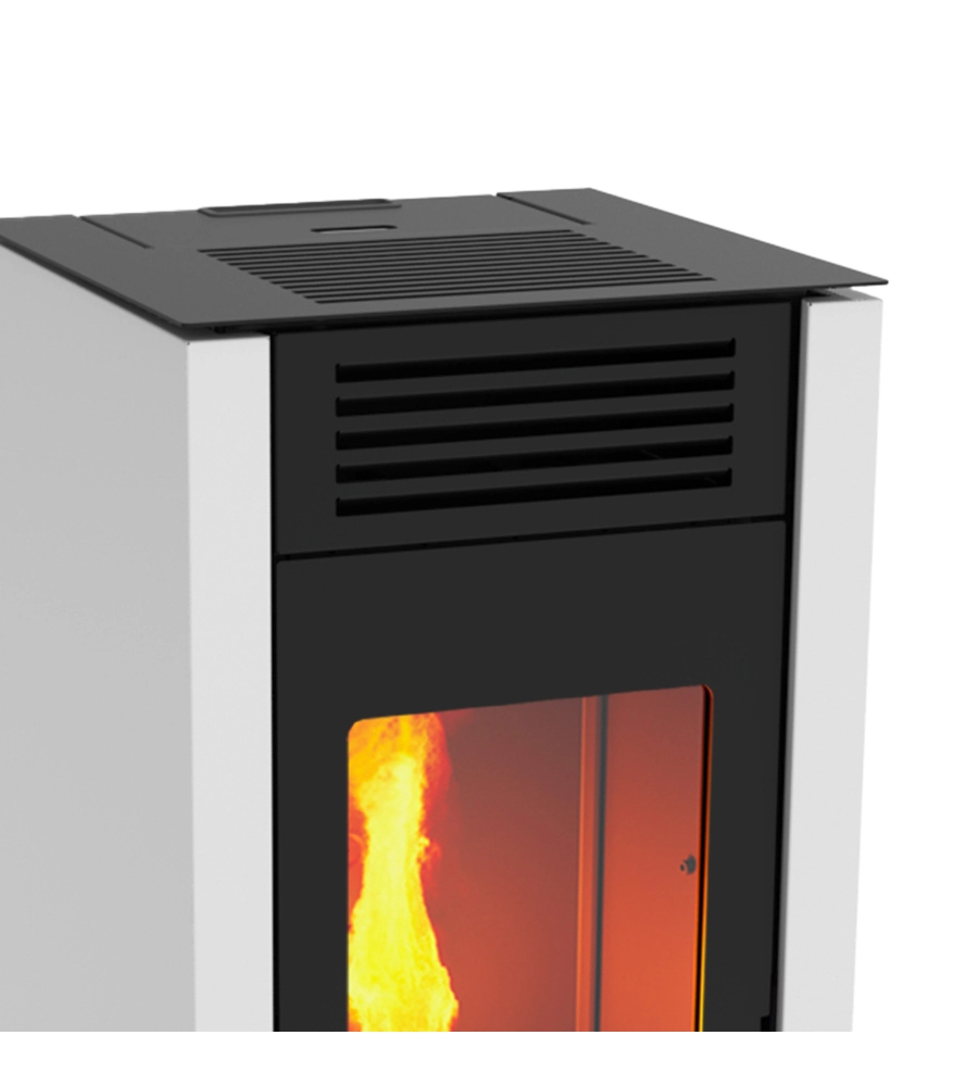 Stufa a pellet canadian stove "nevada 12" bianco 10,6 kw