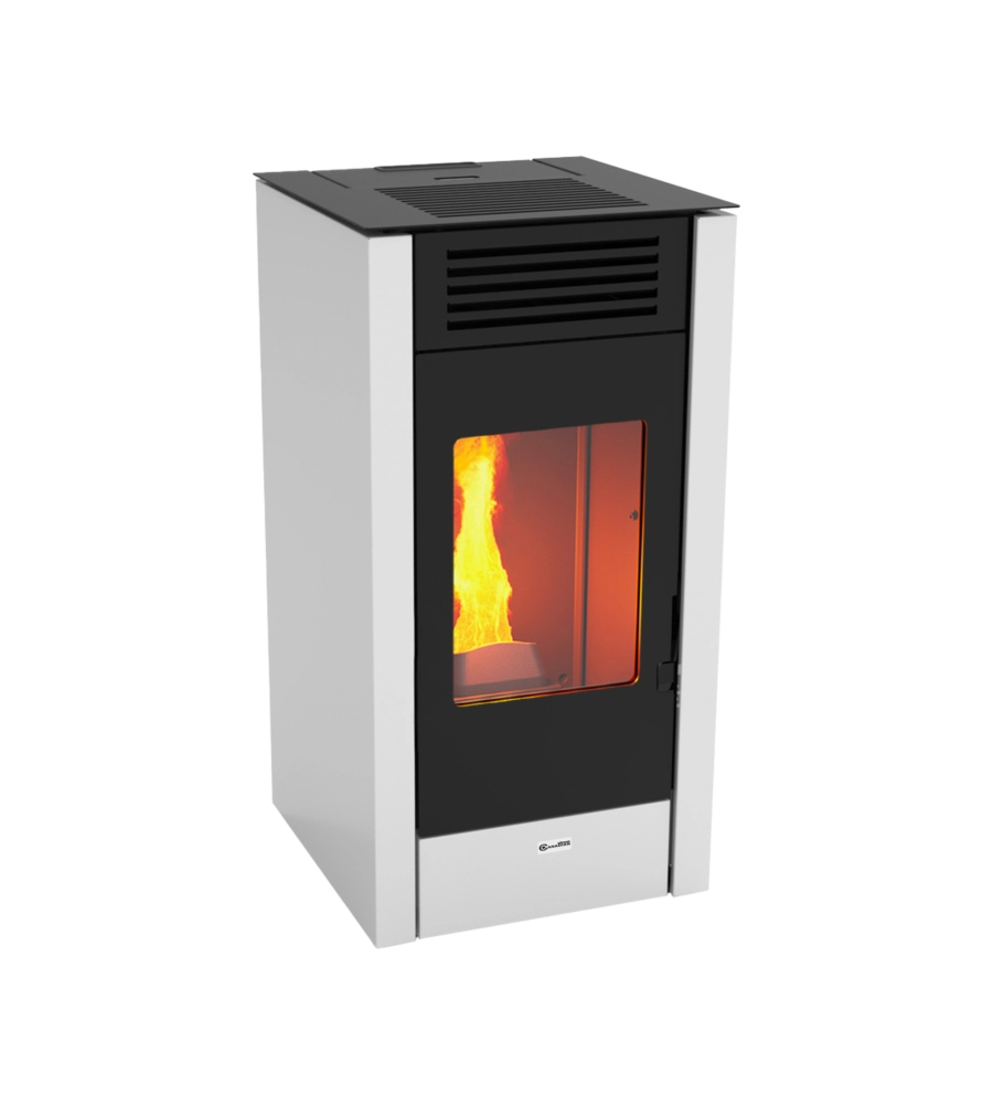 Stufa a pellet canadian stove "nevada 12" bianco 10,6 kw