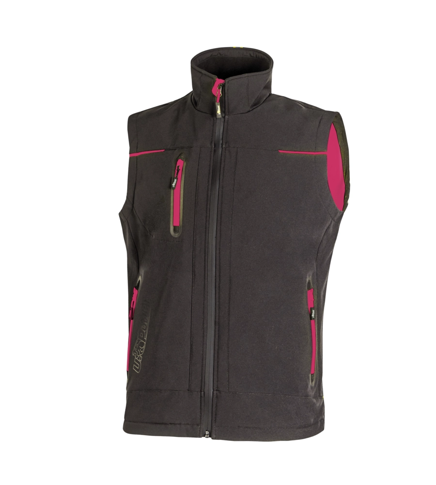 Gilet da lavoro universe grey/fucsia, tg xs