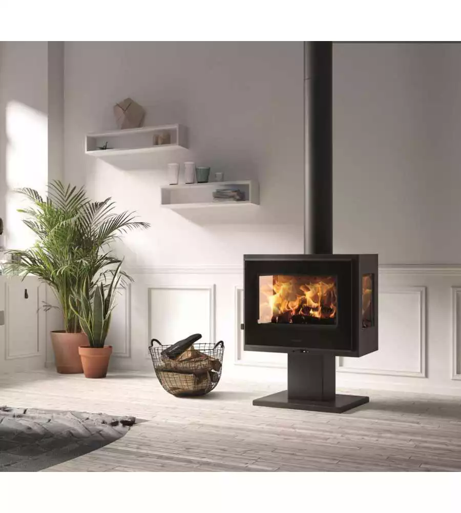 Stufa a legna panadero "atlantic 3v" grigio 5,9 kw