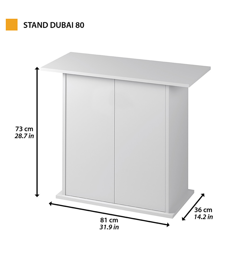 Mobile In Legno Per Acquario - Stand Bubai 80 Nero, 81 X 36 X H 73 Cm -  Ferplast in vendita online