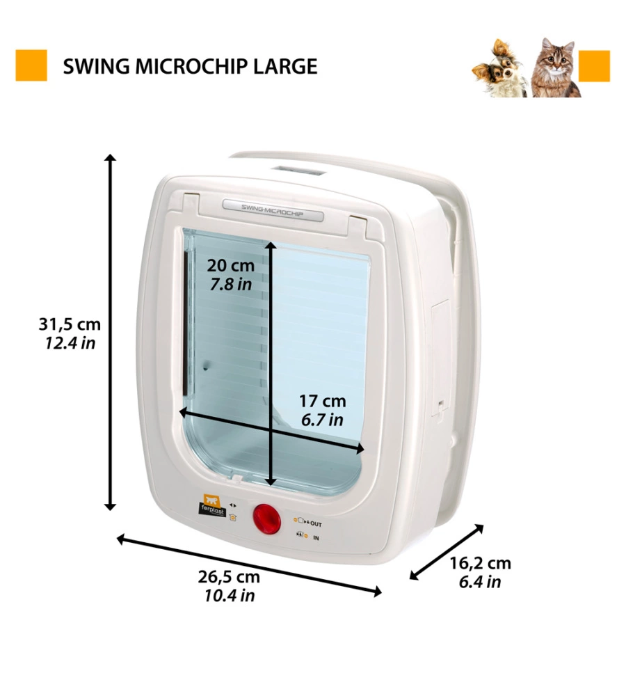 Swing microchip large marrone - ferplast