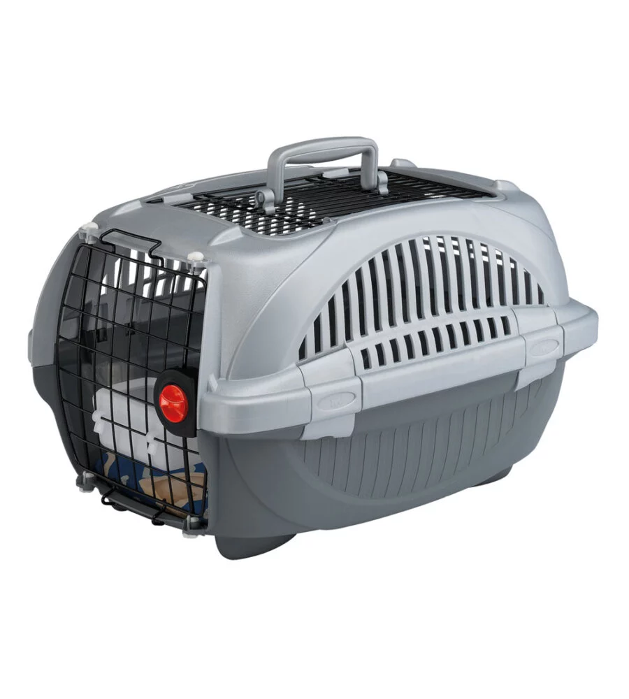 Atlas deluxe 20 open grigio - trasportino per cane - ferplast