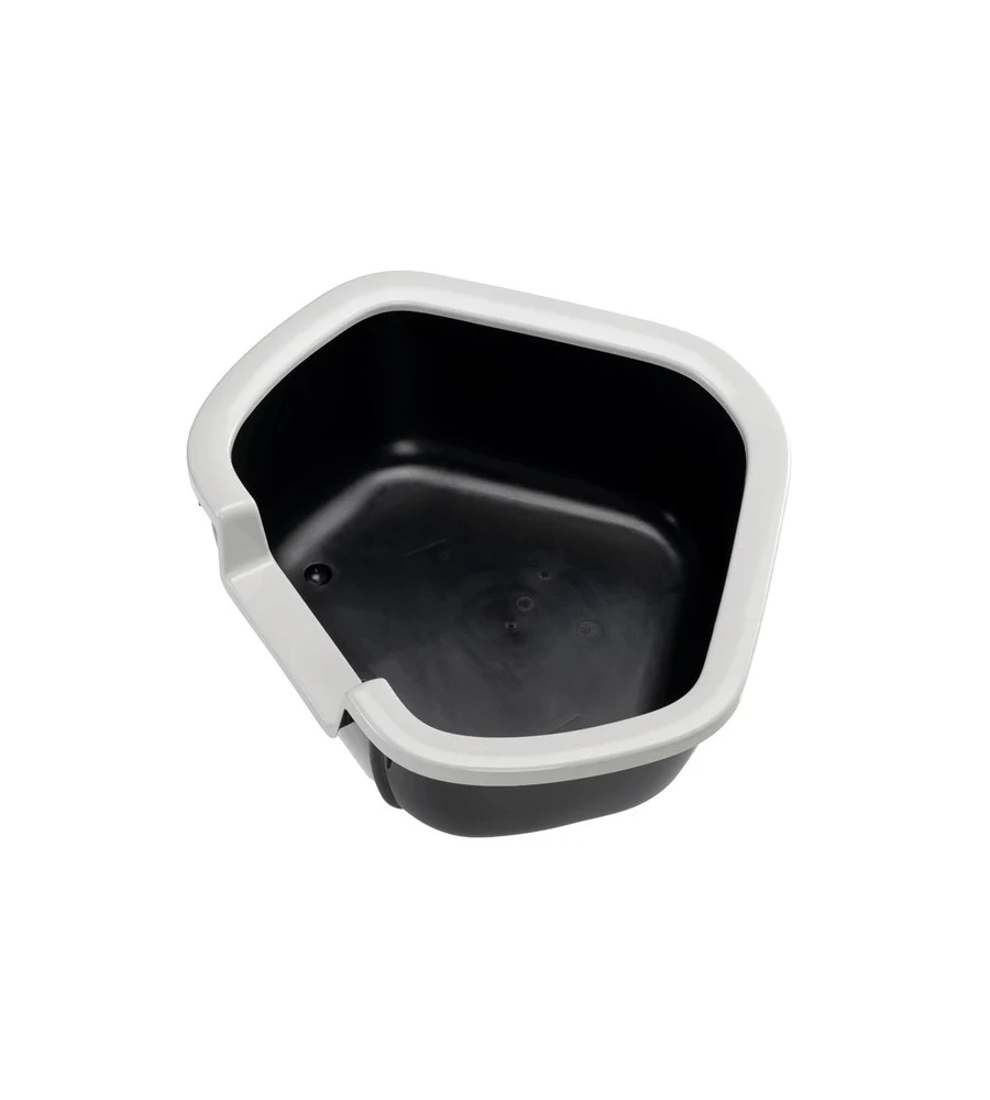 Lettiera toilette gatto angolare aperta ferplast "dama" nero 57,5x51,5x22 cm