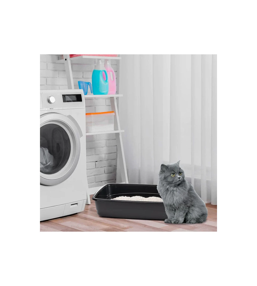 Lettiera toilette gatto aperta ferplast "nip 30" nero 49,5x64,5x14,5 cm