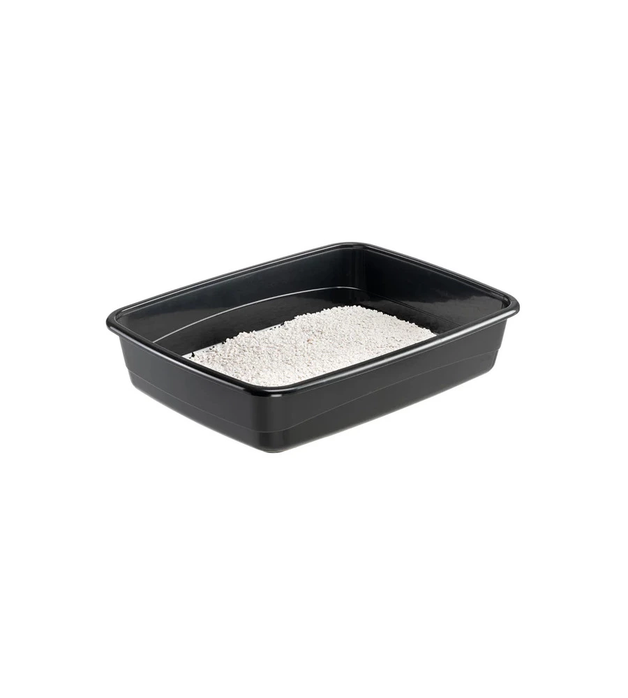 Lettiera toilette gatto aperta ferplast "nip 30" nero 49,5x64,5x14,5 cm