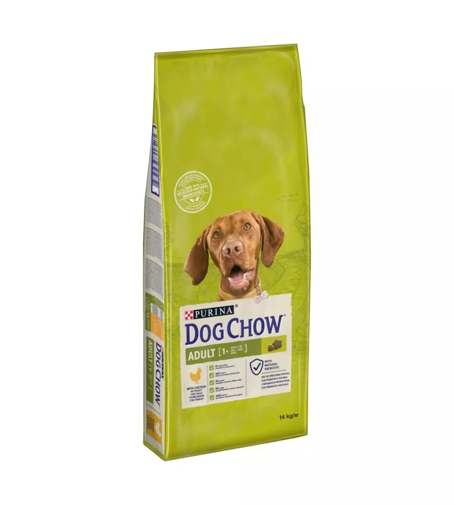 Crocchette per cani adulti "dog chow" al pollo, 14 kg - purina