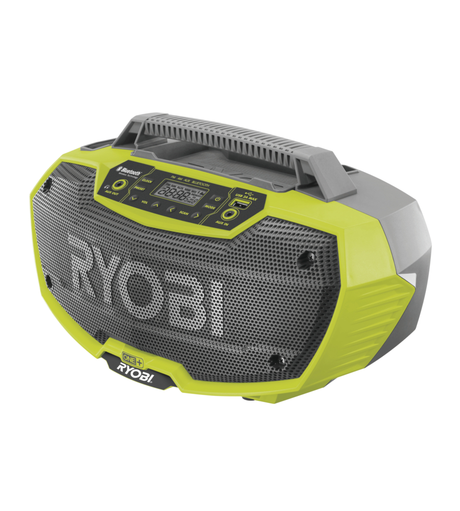 Stereo a batteria r18rh-0 con bluetooth, solo corpo macchina batteria non inclusa - ryobi