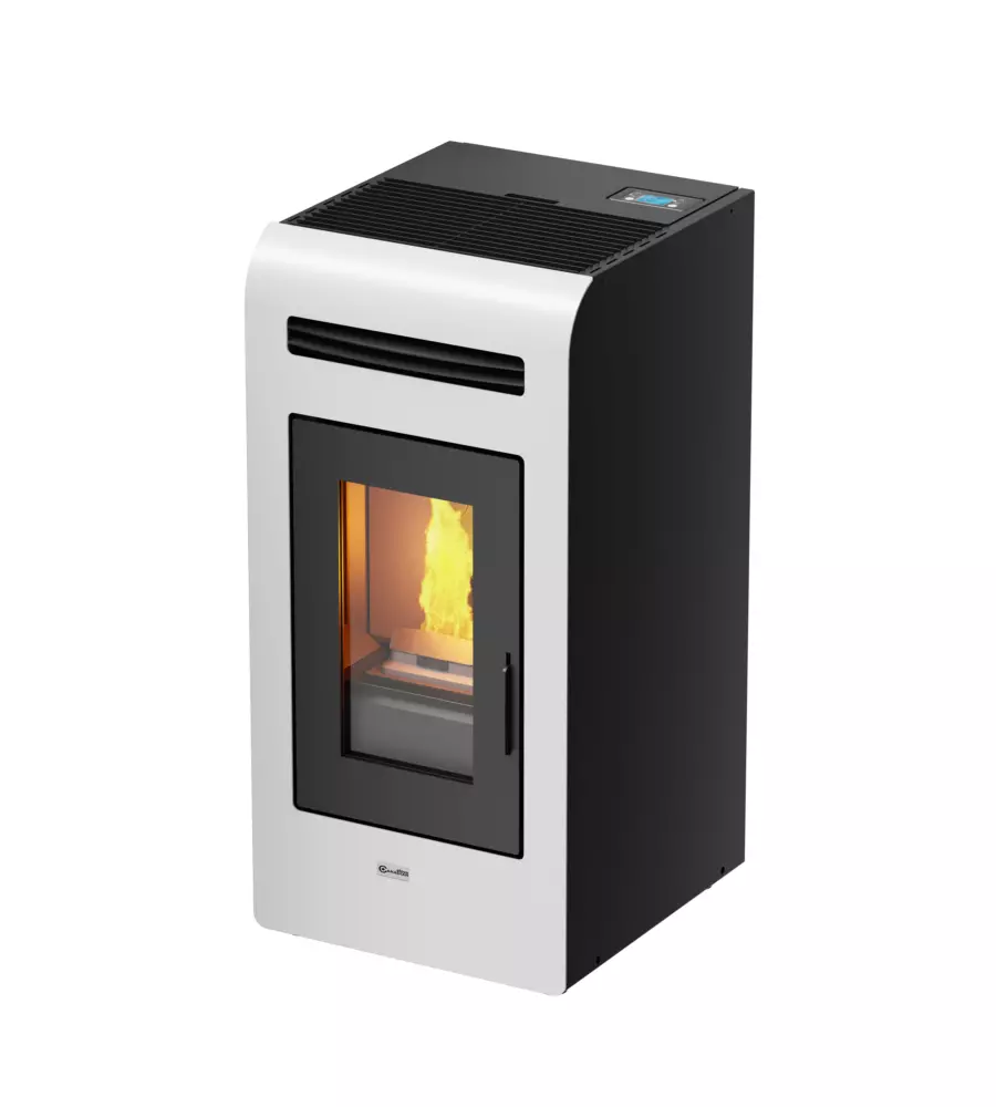 Stufa a pellet canadian stove "vancouver 14" bianco 12,9 kw