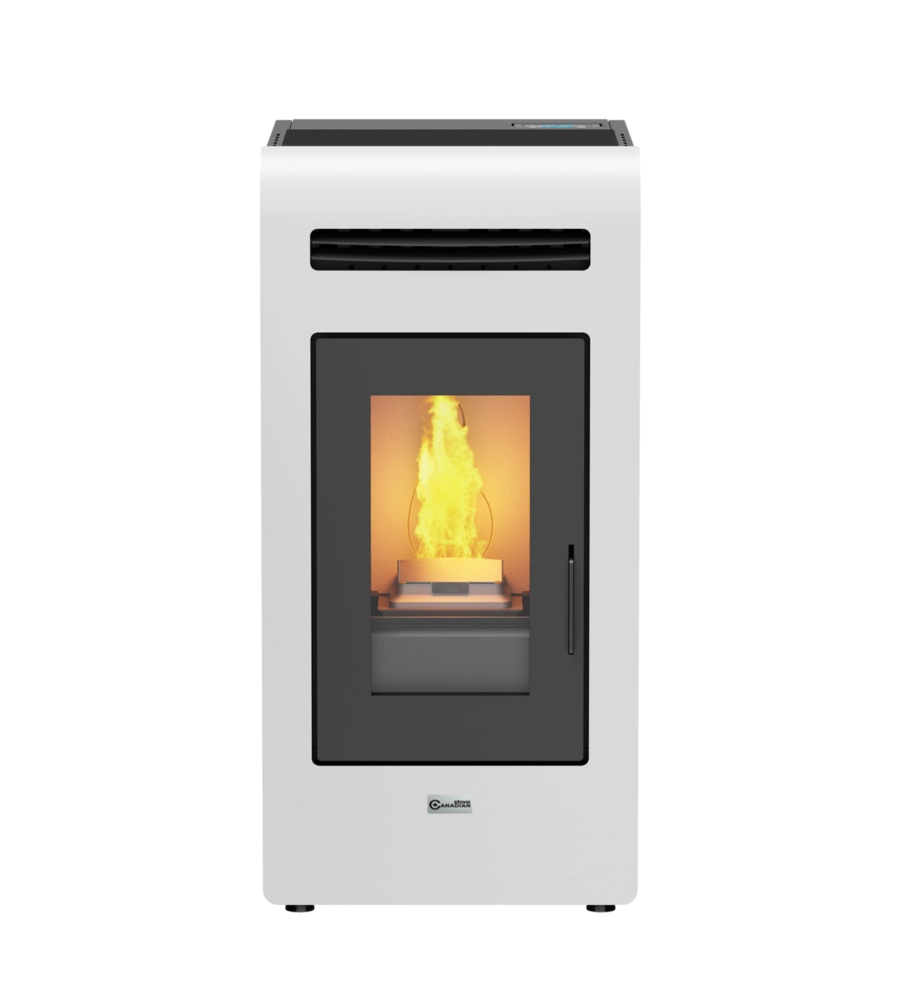 Stufa a pellet canadian stove "vancouver 14" bianco 12,9 kw