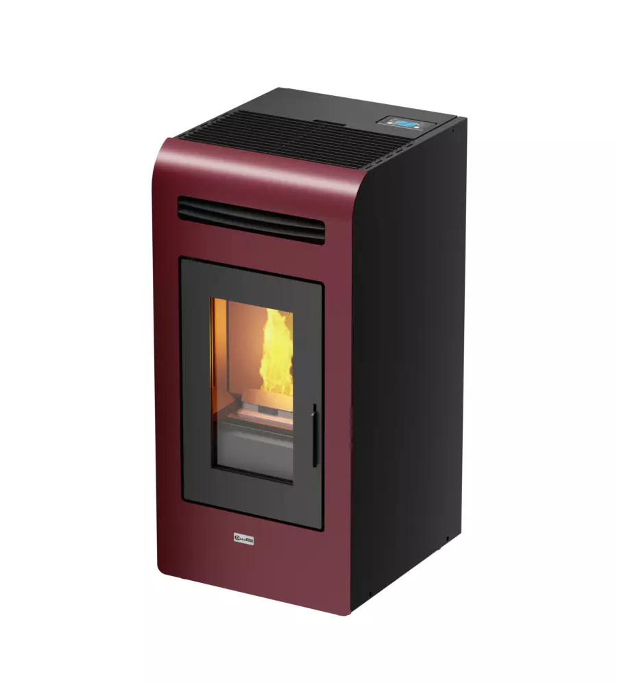 Stufa a pellet canadian stove "vancouver 14" bordeaux 12,9 kw