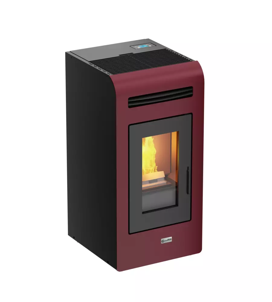 Stufa a pellet canadian stove "vancouver 14" bordeaux 12,9 kw