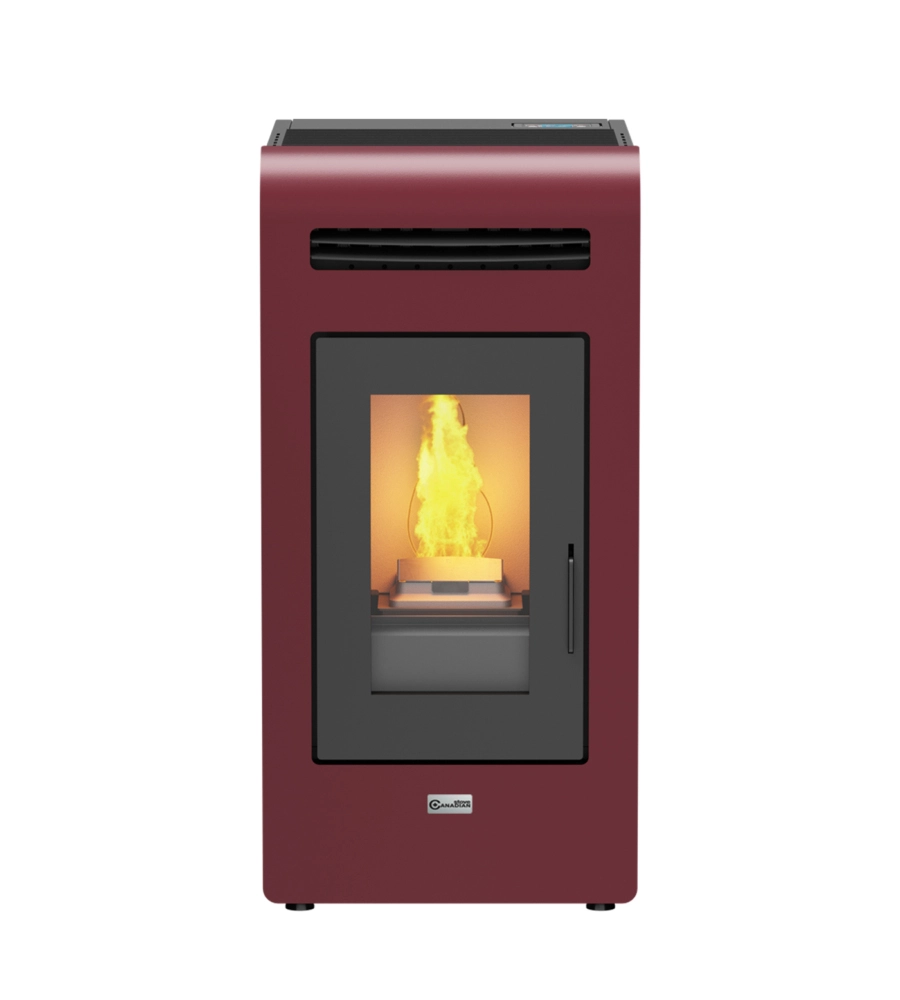 Stufa a pellet canadian stove "vancouver 14" bordeaux 12,9 kw