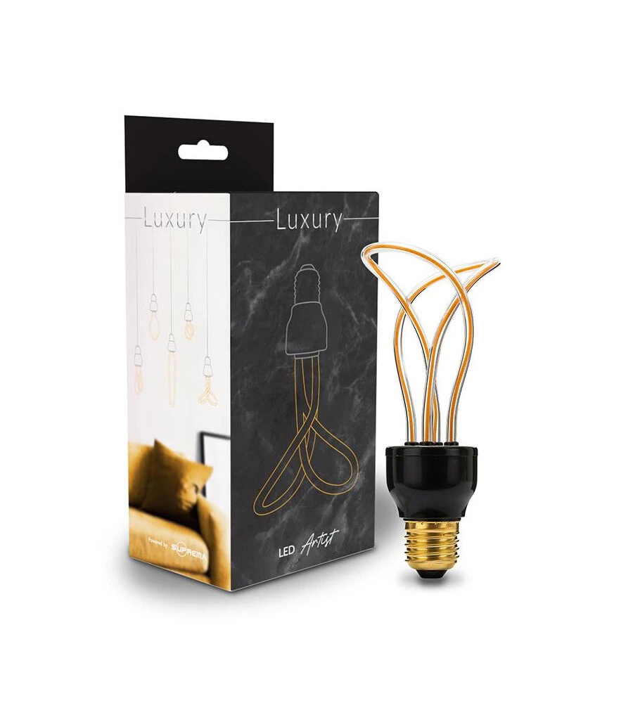 Lampadina led decorativa "doppio irregolare" 480 lm, e27