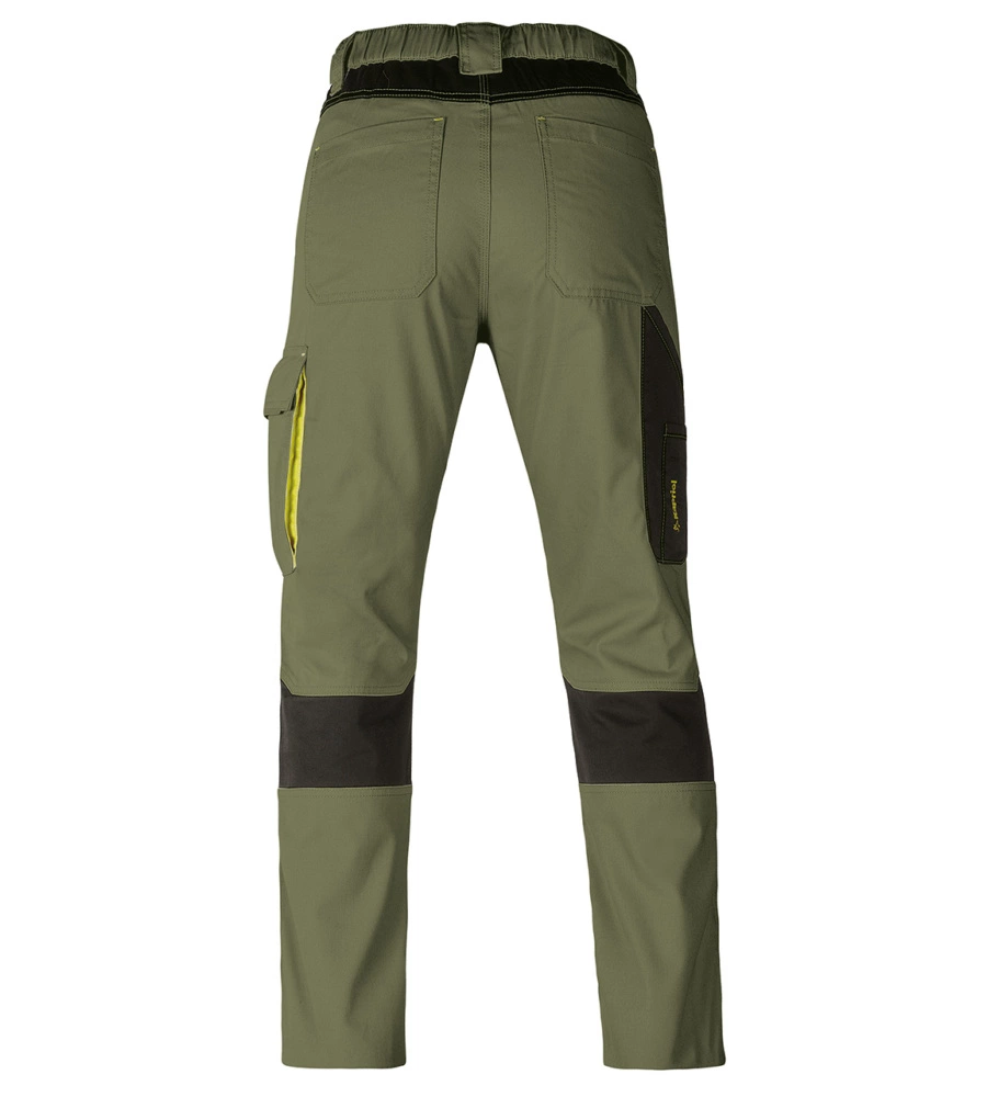 Pantaloni da lavoro kavir verde/nero, tg s - kapriol