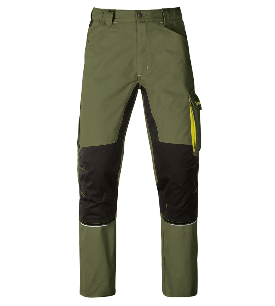 Pantaloni da lavoro kavir verde/nero, tg s - kapriol