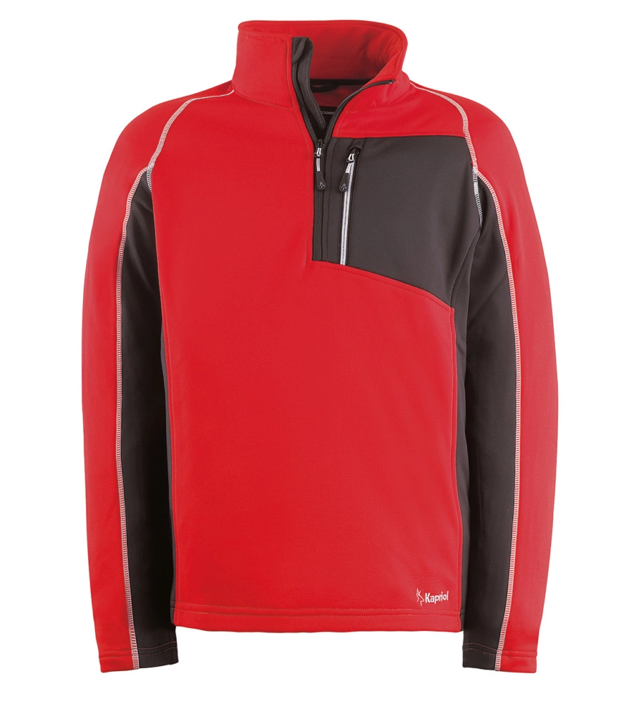 Felpa da lavoro fleece tech rosso, tg l - kapriol