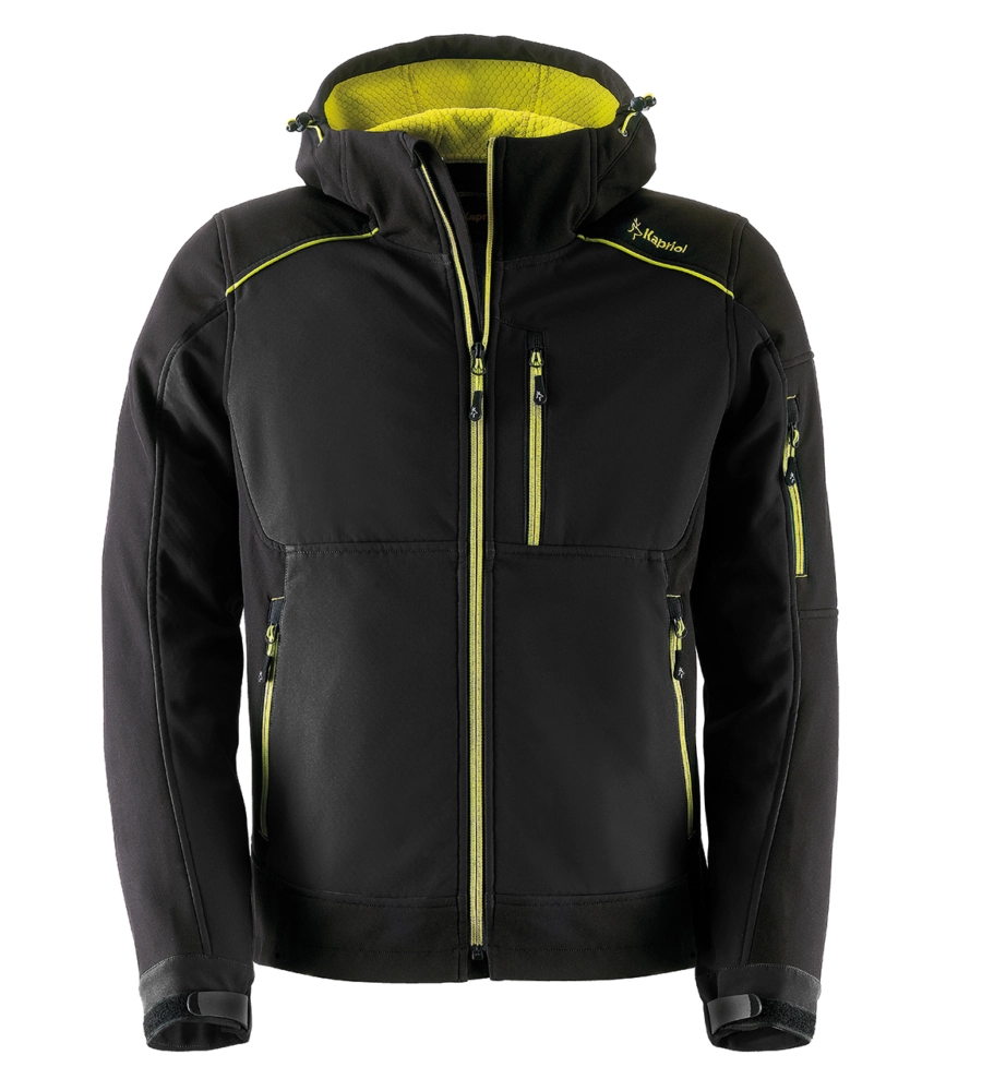 Giacca da lavoro softshell dynamic nero, tg s - kapriol