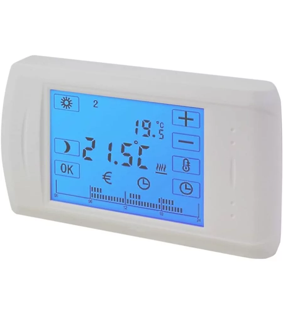 Cronotermostato digitale touch screen per riscaldameno e condizionamento pp1468 - poly pool