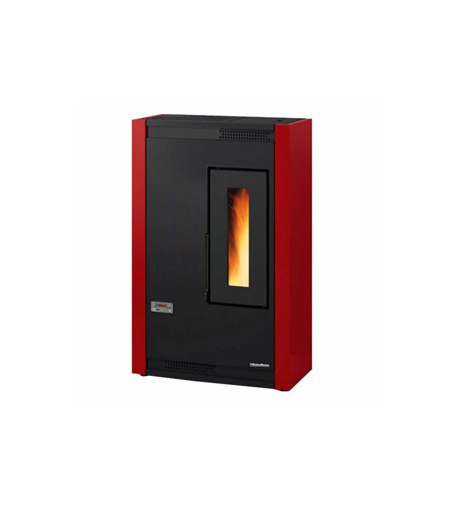 Stufa a pellet la nordica + extraflame "luisella" bordeaux 4,4 kw