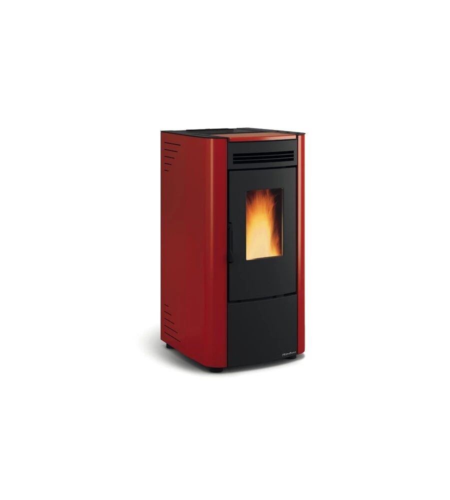 Stufa a pellet la nordica + extraflame "ketty 5.0" bordeaux 6,5 kw